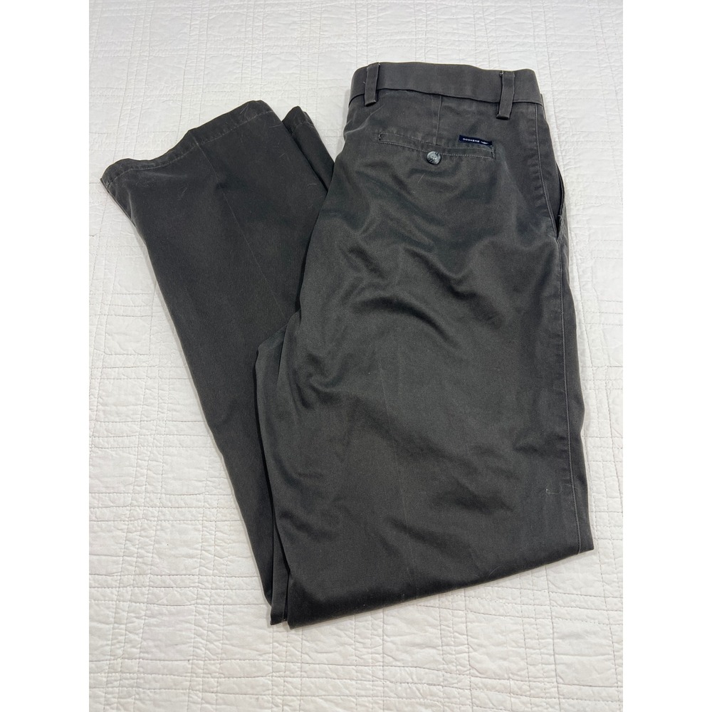 Dockers D2 Straight Fit Pleated Chinos Mens 38x34 Charcoal Gray Cotton Pants